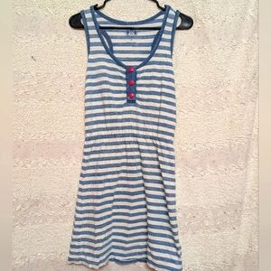 Juicy Couture Women's Blue And White Striped Dress Size P 100% Cotton Xs s